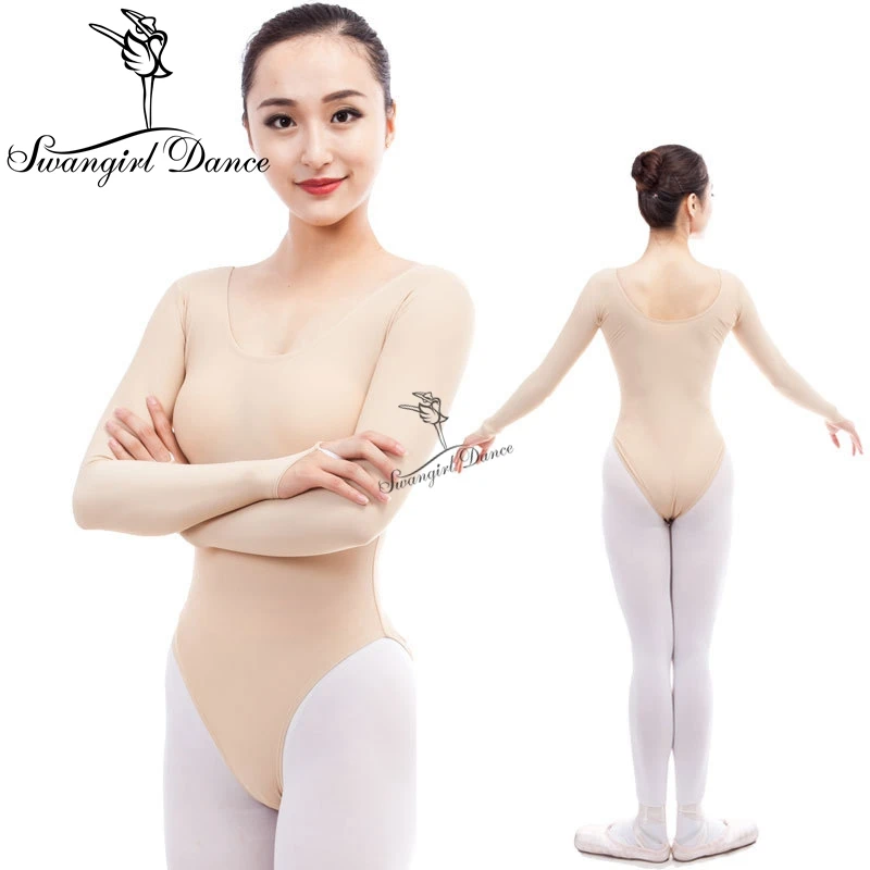 Skin High Elastic Bodysuit women Girls Long Sleeve Nude Leotard adult Ballet Dance Leotard Flesh Underwear MF0001
Skin High Elastic Bodysuit women Girls Long Sleeve Nude Leotard adult Ballet Dance Leotard Flesh Underwear MF0001
