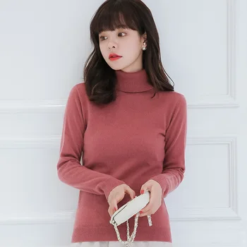 smpevrg new Spring and Autumn Winter Women's Turtleneck Sweater Slim Thin Turtleneck Solid Color Knit Sweater 100% Cashmere
smpevrg new Spring and Autumn Winter Women's Turtleneck Sweater Slim Thin Turtleneck Solid Color Knit Sweater 100% Cashmere