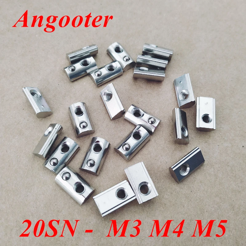 20 Series Roll-in T Spring Nuts T Nut M3 M4 M5 M6 Half Round Elastic Slot Nuts For 2020 Aluminum Profiles Groove 6
20 Series Roll-in T Spring Nuts T Nut M3 M4 M5 M6 Half Round Elastic Slot Nuts For 2020 Aluminum Profiles Groove 6
