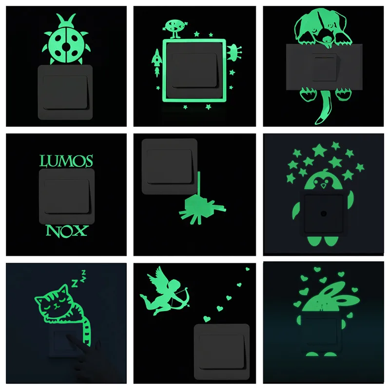 New Luminous Cartoon Switch Sticker Glow in the Dark Fluorescent Fairy Star Cat wall Sticker for Kids Room Decoration Home Decor
New Luminous Cartoon Switch Sticker Glow in the Dark Fluorescent Fairy Star Cat wall Sticker for Kids Room Decoration Home Decor
