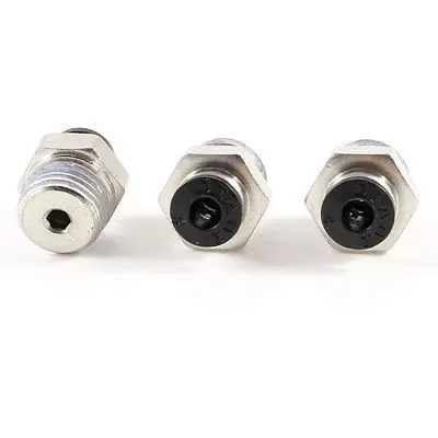 

3 Pcs 1/4" PT Male Thread 4mm Push In Joint Pneumatic Connector Quick Fitting