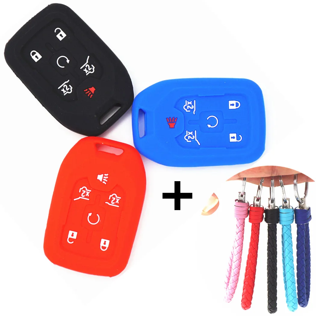 WFMJ Silicone 6 Buttons Smart Key Chain Cover Case Holder for 2015 2016 2017 GMC Sierra Yukon XL Chevrolet Chevy Tahoe Suburban
WFMJ Silicone 6 Buttons Smart Key Chain Cover Case Holder for 2015 2016 2017 GMC Sierra Yukon XL Chevrolet Chevy Tahoe Suburban
