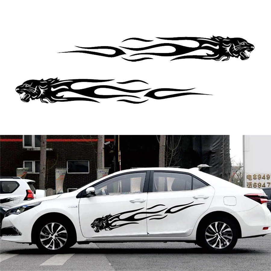 1 pair DIY Car Body Side Truck Decal Vinyl Leopard Head Flame Graphics Racing Stripes Sticker Universal Black
1 pair DIY Car Body Side Truck Decal Vinyl Leopard Head Flame Graphics Racing Stripes Sticker Universal Black