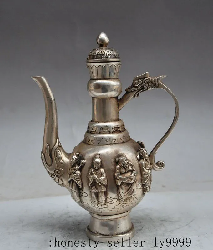 christmas china silver dragon head 8 god immortals statue Yellow rice Wine Tea Pot Flagon halloween
christmas china silver dragon head 8 god immortals statue Yellow rice Wine Tea Pot Flagon halloween