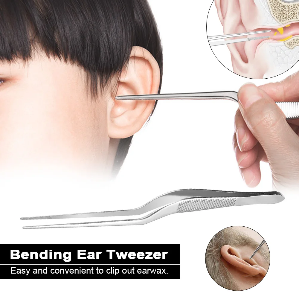 1Pc Curved Eyelash/Nail/Ear Tweezers Stainless Steel Ear Cleaning Wax Remover Multifunction Nose Clip Oral Cleaner Ear Care Tool
1Pc Curved Eyelash/Nail/Ear Tweezers Stainless Steel Ear Cleaning Wax Remover Multifunction Nose Clip Oral Cleaner Ear Care Tool
