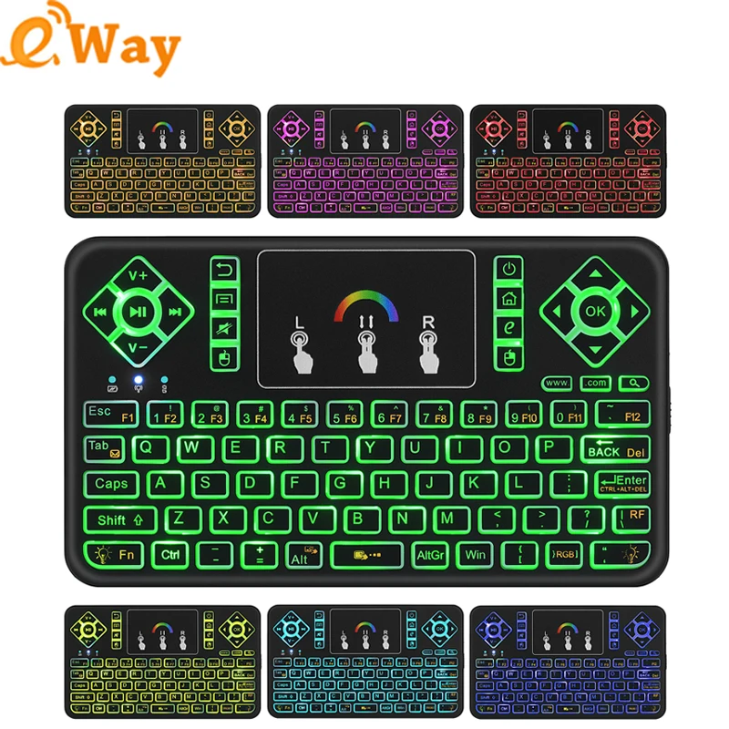 Q9 Mini 2.4GHz Wireless Keyboard RGB Backlit Touchpad For Android TV Box Smart TV PC
Q9 Mini 2.4GHz Wireless Keyboard RGB Backlit Touchpad For Android TV Box Smart TV PC