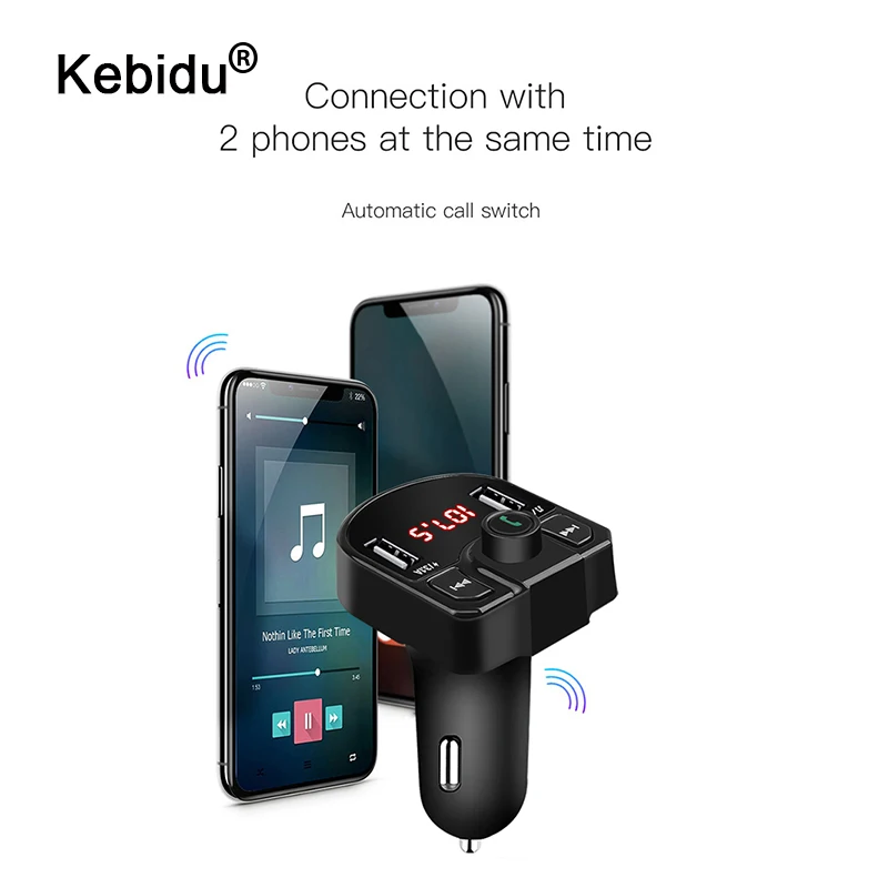 kebidu 3.1A Dual USB Bluetooth Car Charger Phone Charger FM Transmitter MP3 Radio Player Voltage LED Display Support TF Card USB
kebidu 3.1A Dual USB Bluetooth Car Charger Phone Charger FM Transmitter MP3 Radio Player Voltage LED Display Support TF Card USB