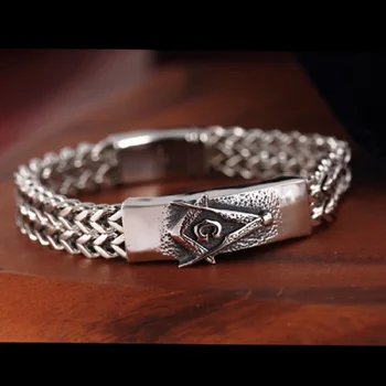 316L stainless steel bracelet religious totem Masonic bracelet men jewelry jewelry Send a gift bag
316L stainless steel bracelet religious totem Masonic bracelet men jewelry jewelry Send a gift bag