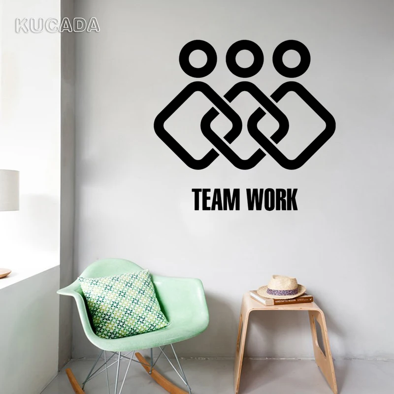 Creative Vinyl Wall Decal Teamwork Home Office Decor Logotype Stickers Study Meeting room Decoration Art Murals JG4137 | Дом и сад