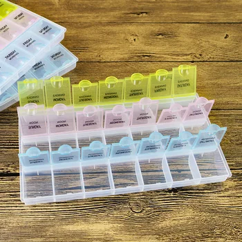 7 Days Weekly Tablet Pill Medicine Box Holder Storage Organizer Container Case Pill Box Splitters Organizer Easy To Carry
7 Days Weekly Tablet Pill Medicine Box Holder Storage Organizer Container Case Pill Box Splitters Organizer Easy To Carry