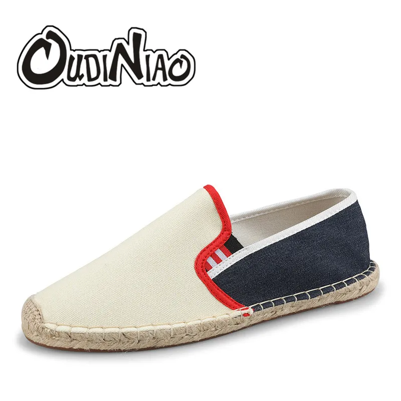 OUDINIAO Male Loafers Espadrilles Men Breathable Canvas Shoes Men Solid Fashion 2019 Slip On Mens Shoes Casual Hemp Wrap
OUDINIAO Male Loafers Espadrilles Men Breathable Canvas Shoes Men Solid Fashion 2019 Slip On Mens Shoes Casual Hemp Wrap