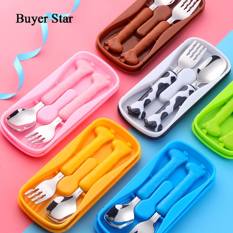 Buyer Star Baby Tableware Portable Spoons Children Soup Fork Set Cochleare Cute Tableware Feeding Infant Utensils Kindergarten
Buyer Star Baby Tableware Portable Spoons Children Soup Fork Set Cochleare Cute Tableware Feeding Infant Utensils Kindergarten