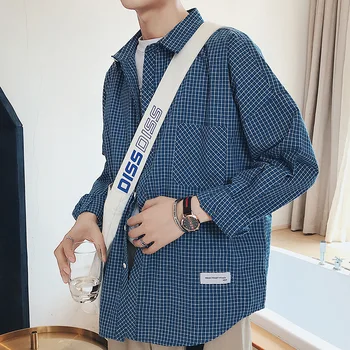 2019 Autumn new listing Fashion Leisure camisa Shirt Time Lattice Loose Than masculina The Arrivals Hot casual city boy trend
2019 Autumn new listing Fashion Leisure camisa Shirt Time Lattice Loose Than masculina The Arrivals Hot casual city boy trend