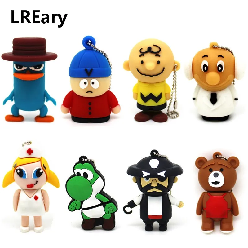 Cute nurse Pen drive 4gb USB Flash Drive 64gb 32gb 16gb 8gb funny Perry the Platypus pendrive memory stick Ted bear/Pirate | Компьютеры и