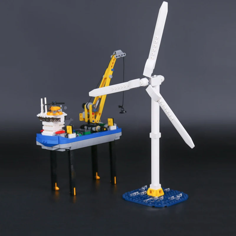 Borkum Riffgrund ветровой турбины строительные блоки совместимы с Lego 4002015 Creator expert