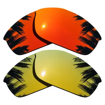 Orange Red Mirrored & 24K Gold Mirrored Polarized Replacement Lenses for Flak Jacket Frame 100% UVA & UVB
Orange Red Mirrored & 24K Gold Mirrored Polarized Replacement Lenses for Flak Jacket Frame 100% UVA & UVB