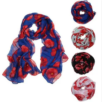 HOT 1 Pcs Fashion Ladies Red Poppy Print Floral Long Scarf Flower Beach Wrap Ladies Stole Shawl Scarf High Quality Gift
HOT 1 Pcs Fashion Ladies Red Poppy Print Floral Long Scarf Flower Beach Wrap Ladies Stole Shawl Scarf High Quality Gift