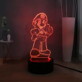 3D Illusion Night Light Cartoon Happy Mario RGB 7colorful Desk Lamp Kids Room Decor LED Holiday Atmosphere Light Children Gift
3D Illusion Night Light Cartoon Happy Mario RGB 7colorful Desk Lamp Kids Room Decor LED Holiday Atmosphere Light Children Gift