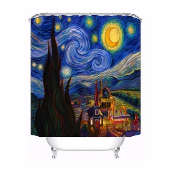 Custom Vincent Van Gogh Waterproof Shower Curtain Home Bath Bathroom s Hooks Polyester Fabric Multi Sizes180509-42
Custom Vincent Van Gogh Waterproof Shower Curtain Home Bath Bathroom s Hooks Polyester Fabric Multi Sizes180509-42