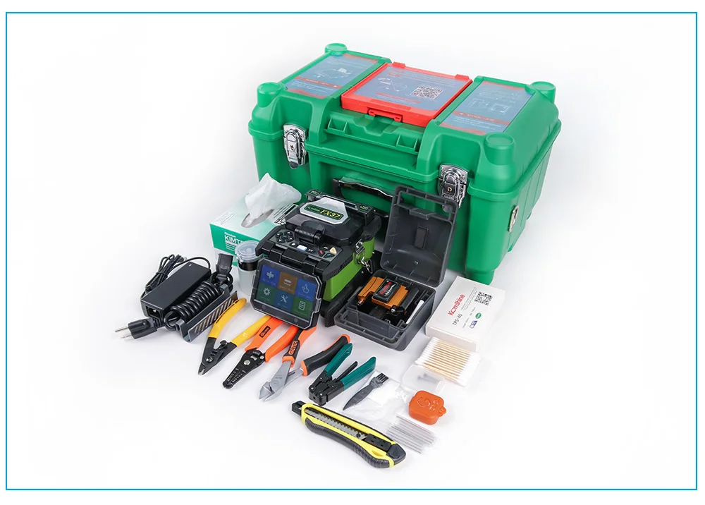 FTTH Fusion Splicer Kit Komshine FX37 Splcier+ 1310/1550nm 30/28dB OTDR +Power Meter+Laser Source+Visual Fault Locator/VFL
FTTH Fusion Splicer Kit Komshine FX37 Splcier+ 1310/1550nm 30/28dB OTDR +Power Meter+Laser Source+Visual Fault Locator/VFL