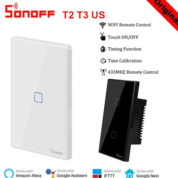 Sonoff T2 T3 US 120 Size 1/2/3 gang TX Wall Wifi Switches 433Mhz Remote Controlled With Border Works With Alexa Google Home
Sonoff T2 T3 US 120 Size 1/2/3 gang TX Wall Wifi Switches 433Mhz Remote Controlled With Border Works With Alexa Google Home