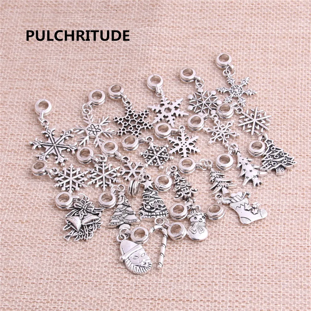 PULCHRITUDE 20pcs/lot Zinc Alloy Antique Silver Color Connect Big Hole Beads Christmas Charm Fit Jewelry Making C0060
PULCHRITUDE 20pcs/lot Zinc Alloy Antique Silver Color Connect Big Hole Beads Christmas Charm Fit Jewelry Making C0060