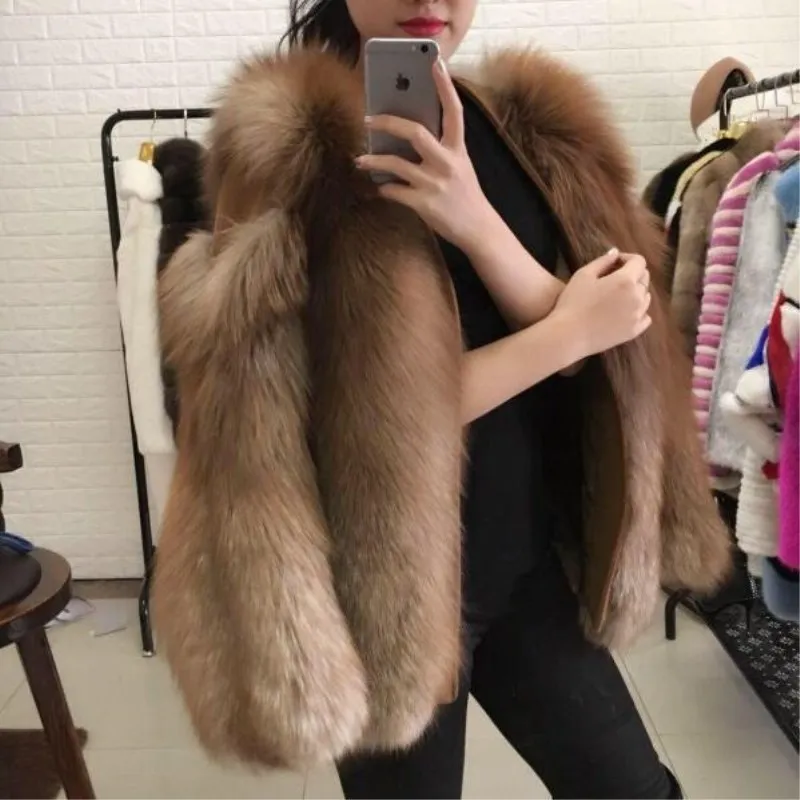REROYFU Natural Fur Overcoat Lady Genuine Fox Fur Coat Woman Fur Overcoat Real Fur Coats For Women
REROYFU Natural Fur Overcoat Lady Genuine Fox Fur Coat Woman Fur Overcoat Real Fur Coats For Women