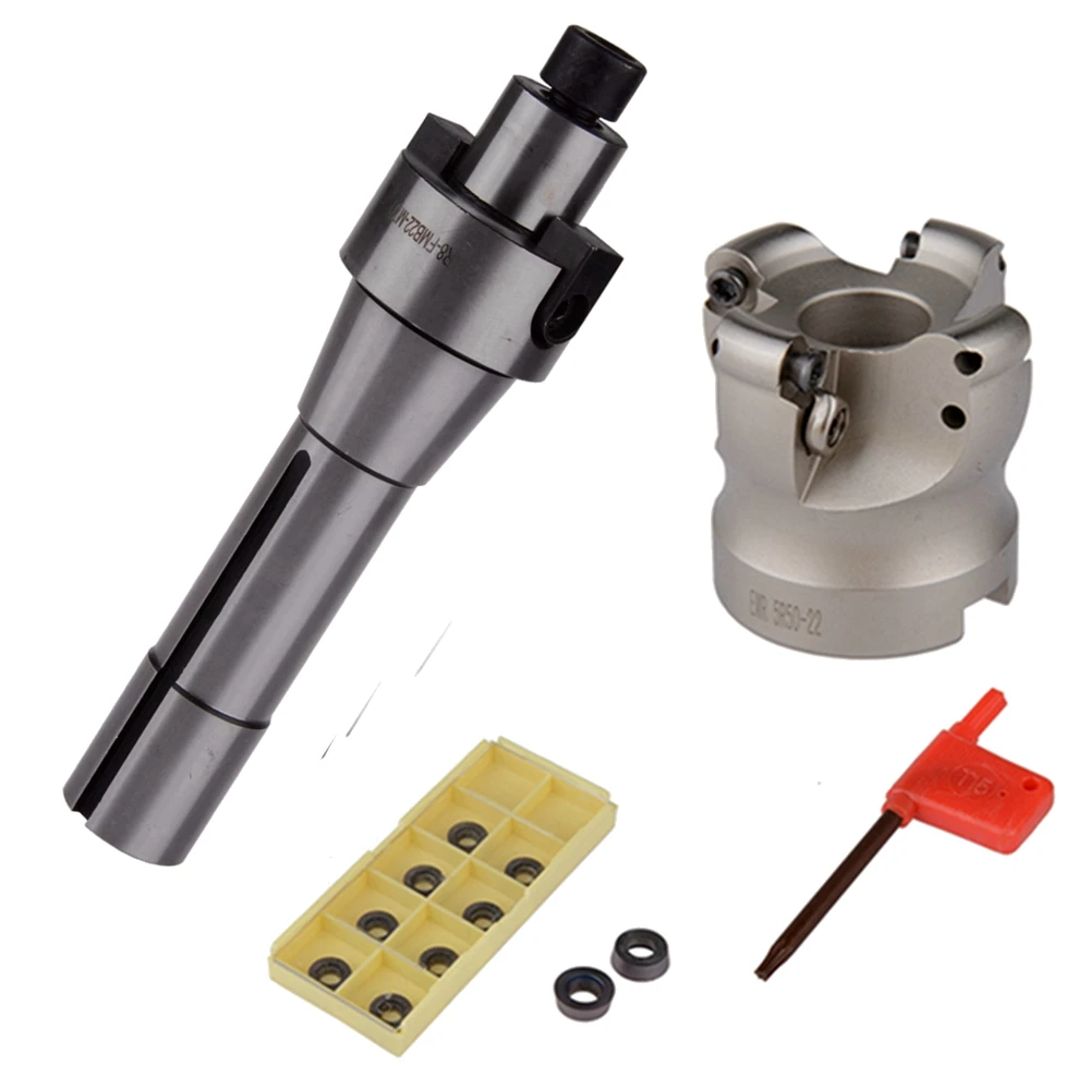 R8 FMB22 7/16-20 Straight Shank Extension Rod EMR 5R 50-22 Face End Mill Cutter With 10pcs RDMT1003 Inserts CNC Tool
R8 FMB22 7/16-20 Straight Shank Extension Rod EMR 5R 50-22 Face End Mill Cutter With 10pcs RDMT1003 Inserts CNC Tool