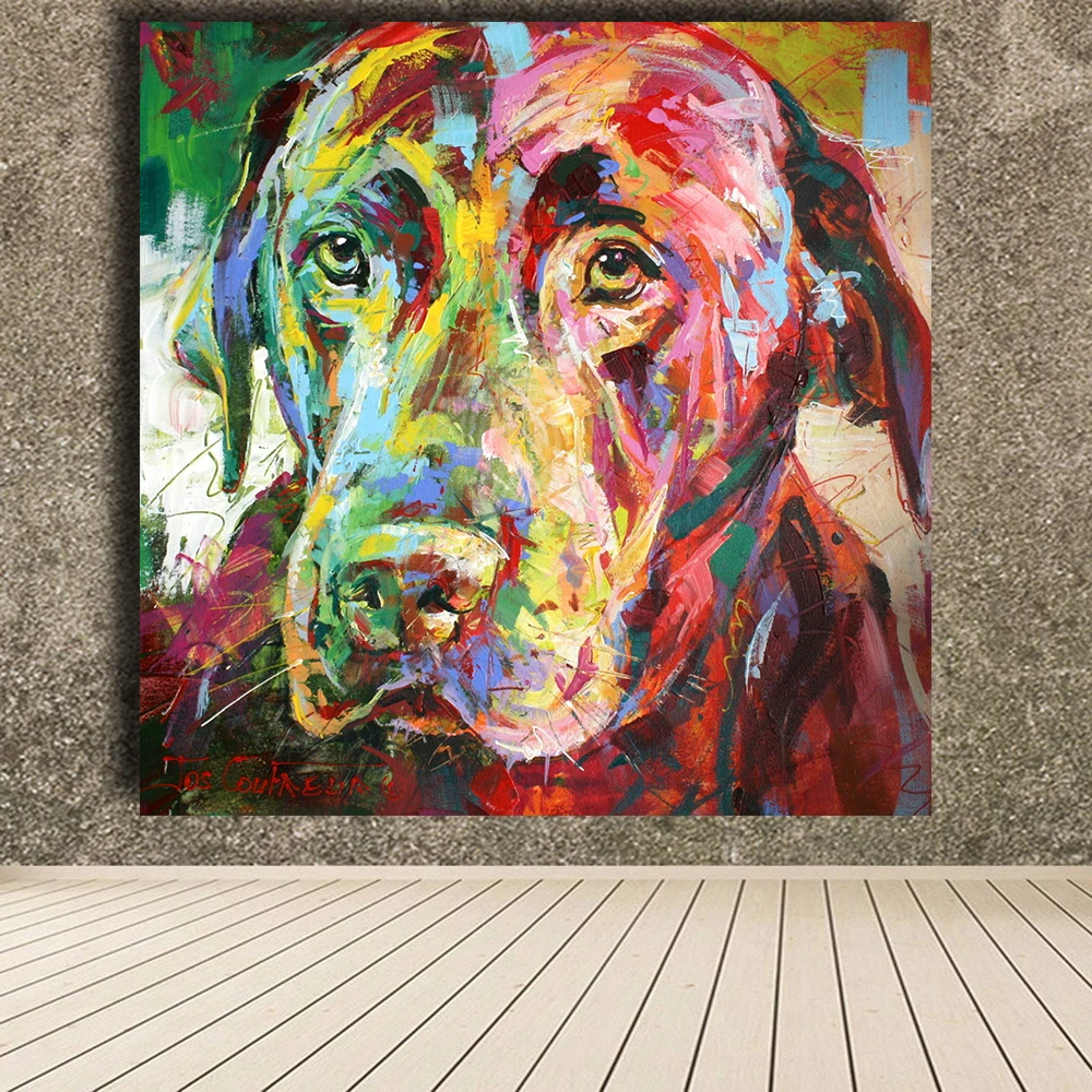 high quality picture Labrador oil painting canvas art 1 high quality picture Labrador oil painting canvas art 1