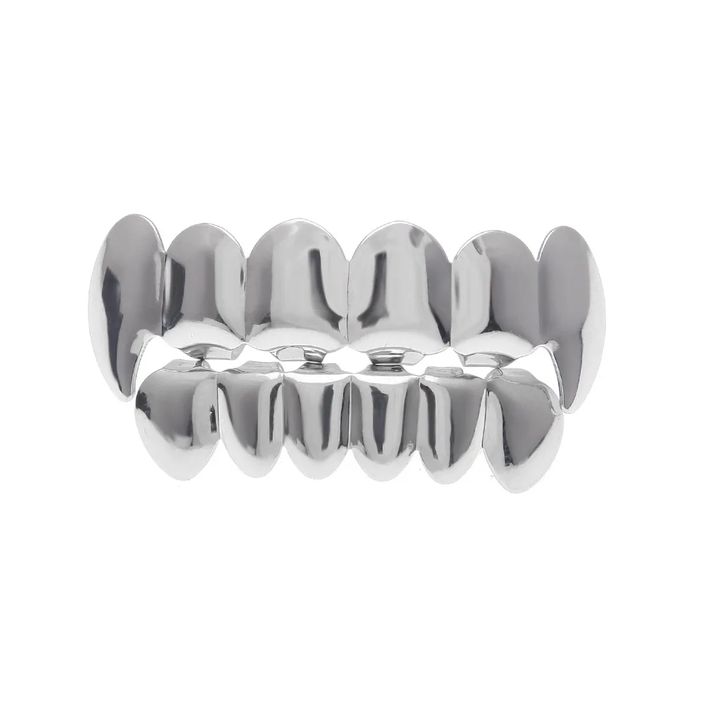 Mens Silver Gold Rose Gold Teeth Grillz Set 6 Top & Bottom Vampire Tooth Dental Grills For women Rapper Hip Hop body Jewelry
Mens Silver Gold Rose Gold Teeth Grillz Set 6 Top & Bottom Vampire Tooth Dental Grills For women Rapper Hip Hop body Jewelry