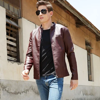 2018 Spring Jacket New Fashion Leather Clothing Stitching collar coat Youth jacket thin new models
2018 Spring Jacket New Fashion Leather Clothing Stitching collar coat Youth jacket thin new models