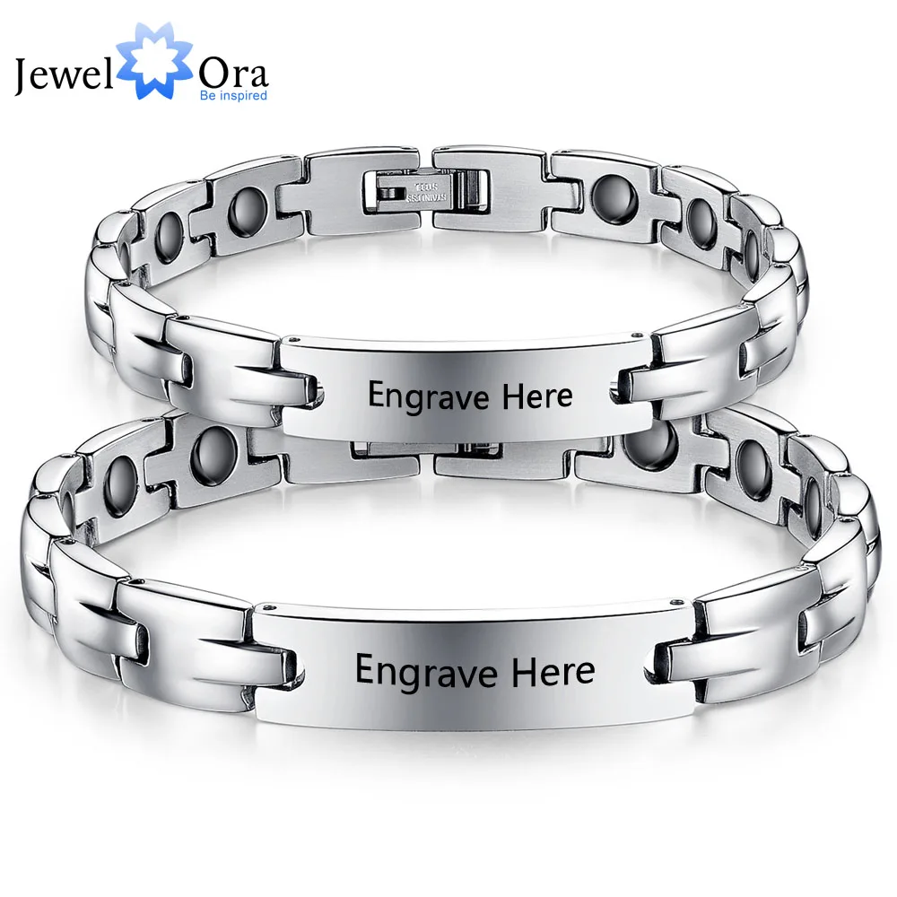 2pcs Lovers' Personalized Engrave Name Bracelets Custom Text 205mm Stainless Steel Bracelets & Bangles (JewelOra BA101442 )
2pcs Lovers' Personalized Engrave Name Bracelets Custom Text 205mm Stainless Steel Bracelets & Bangles (JewelOra BA101442 )