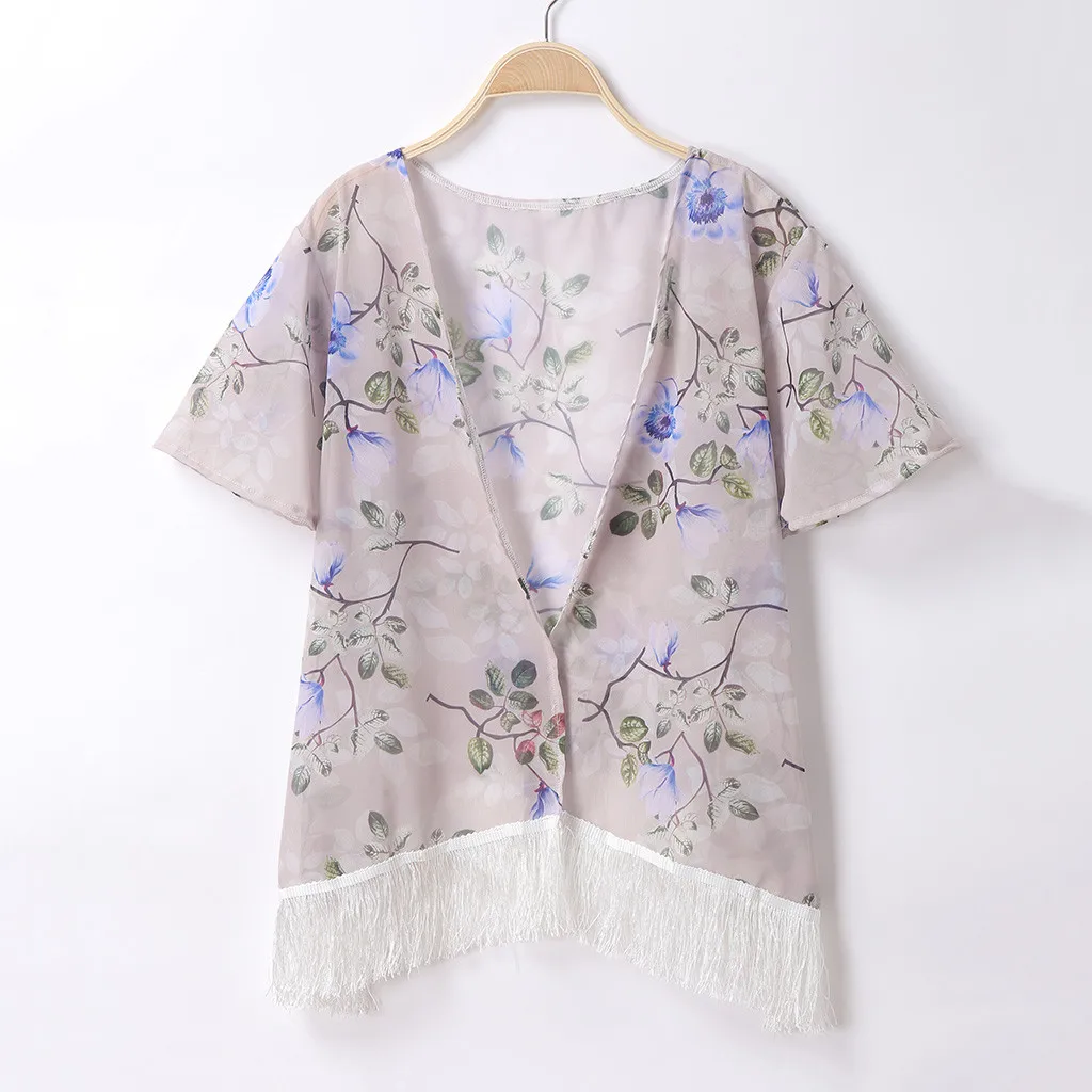 2019 New Summer Shirts Women's Pink Print Swimwear Tassel Fashion beach smock hoodie Beach Blouse Half Sleeve Camisa L329A
2019 New Summer Shirts Women's Pink Print Swimwear Tassel Fashion beach smock hoodie Beach Blouse Half Sleeve Camisa L329A