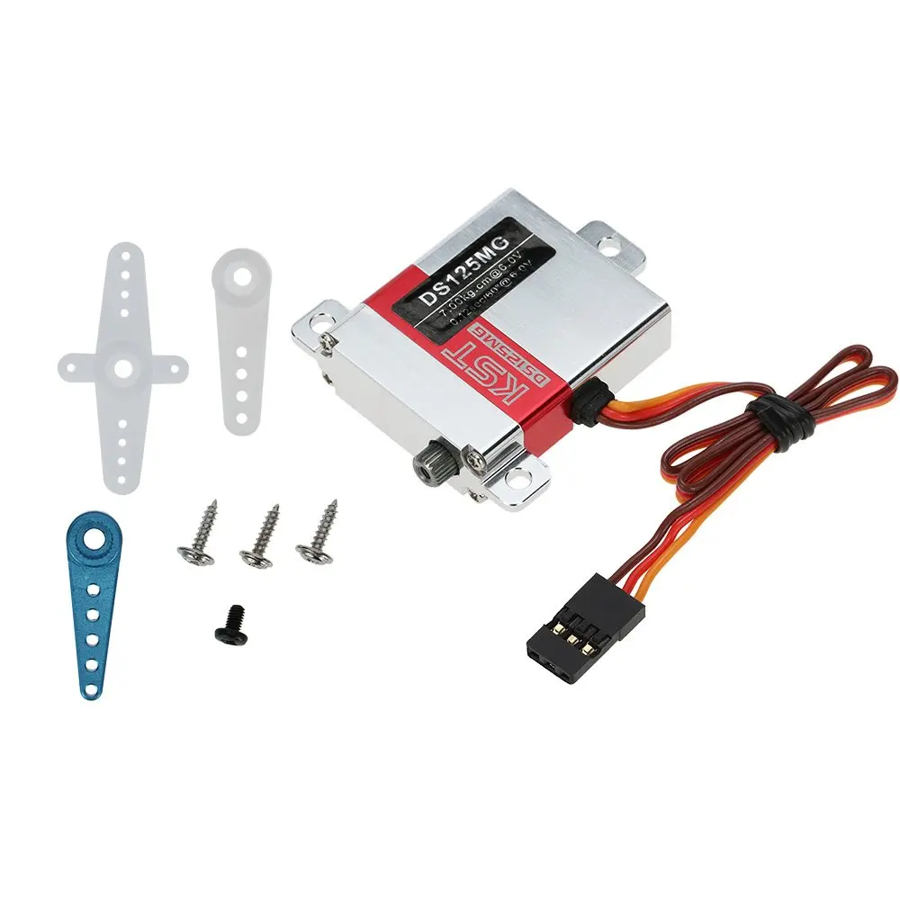 KST DS125MG 10mm 7KG High Torque Metal Gear Digital Servo for Fixed-wing Drone UAV Helicopter Airplane RC Models
KST DS125MG 10mm 7KG High Torque Metal Gear Digital Servo for Fixed-wing Drone UAV Helicopter Airplane RC Models
