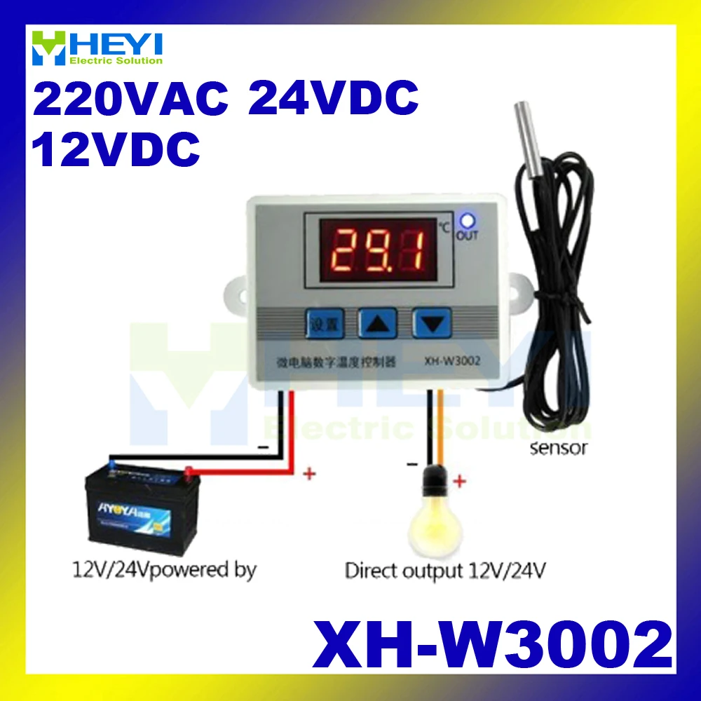 Waterproof Probe LCD Display 12V/24V/220V XH-W3002 ABS Digital Temperature Controller Switch With 1M
Waterproof Probe LCD Display 12V/24V/220V XH-W3002 ABS Digital Temperature Controller Switch With 1M