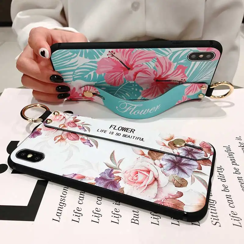 Boucho Wrist Strap Soft Phone Case For iphone XR Xs Max X 6 6s 7 8 plus Fashion Floral Flower Embroidery Pattern Silicone Case
Boucho Wrist Strap Soft Phone Case For iphone XR Xs Max X 6 6s 7 8 plus Fashion Floral Flower Embroidery Pattern Silicone Case