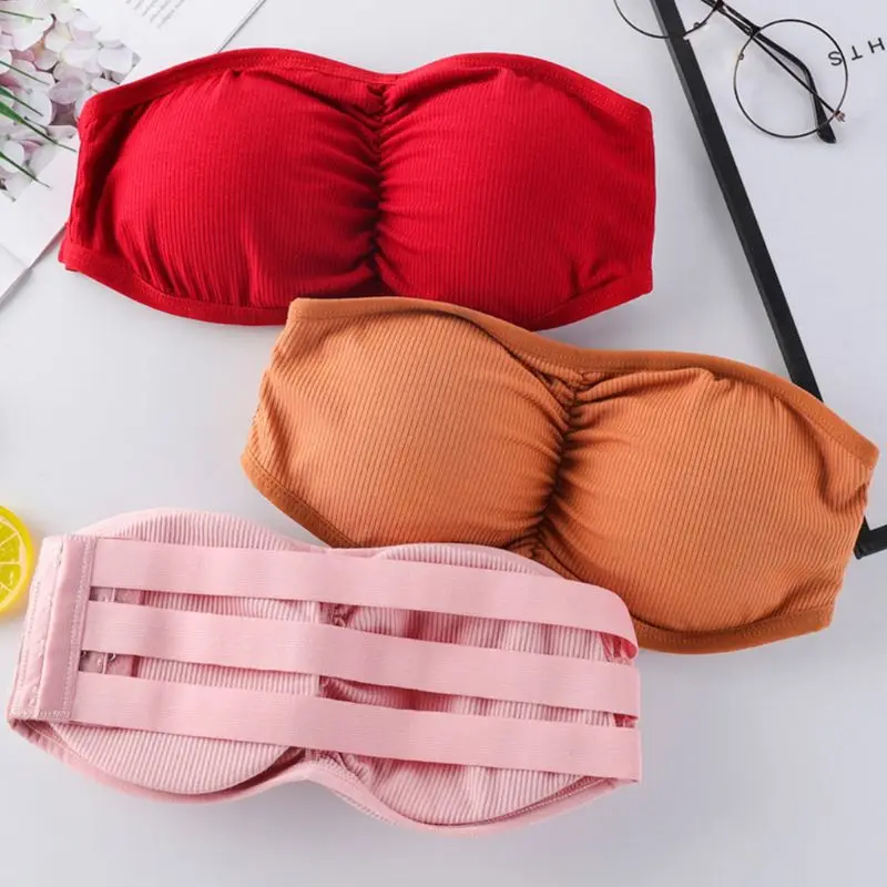 Womens Sexy Strapless Ruched Push Up Bra Padded Hollow Out Backless Wireless Underwear Bandeau Thread Ribbed Adjustable Bralette
Womens Sexy Strapless Ruched Push Up Bra Padded Hollow Out Backless Wireless Underwear Bandeau Thread Ribbed Adjustable Bralette