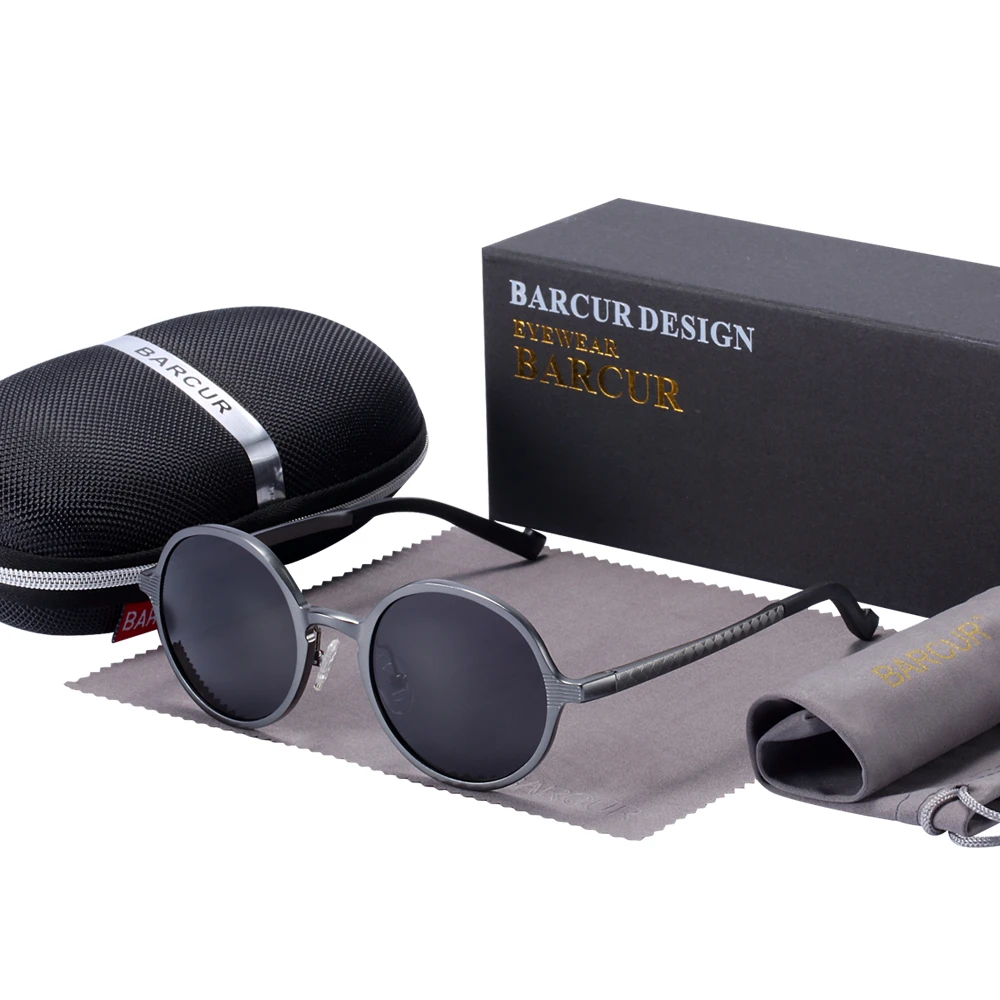 BARCUR Round Sun glasses Men Female Aluminum magnesium Sunglasses Men Sunglasses Polarizes oculos de sol
BARCUR Round Sun glasses Men Female Aluminum magnesium Sunglasses Men Sunglasses Polarizes oculos de sol