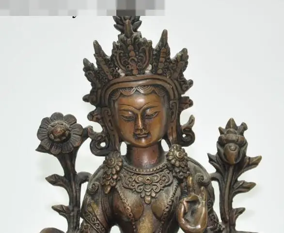S1315 tibet buddhism bronze fane lotus green Tara kwan-yin Bodhisattva Goddess statue discount 30% (C0324)
S1315 tibet buddhism bronze fane lotus green Tara kwan-yin Bodhisattva Goddess statue discount 30% (C0324)