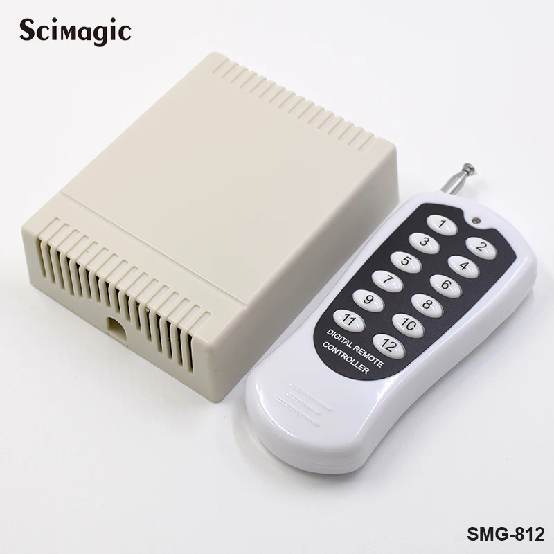 Remote Control Transmitter 12CH Relay RF Switch +12V DC Remote Control Receiver 433.92mhz
Remote Control Transmitter 12CH Relay RF Switch +12V DC Remote Control Receiver 433.92mhz