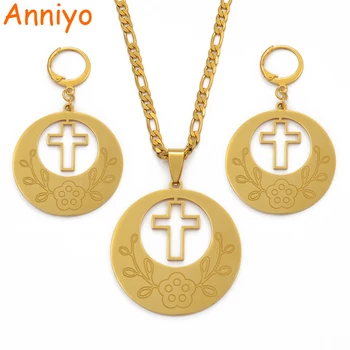 Anniyo Cross Jewelry Sets Pendant Necklaces Big Earrings With Flower Women Guam Hawaii Marshall Micronesia Gift Habesha #078221P
Anniyo Cross Jewelry Sets Pendant Necklaces Big Earrings With Flower Women Guam Hawaii Marshall Micronesia Gift Habesha #078221P