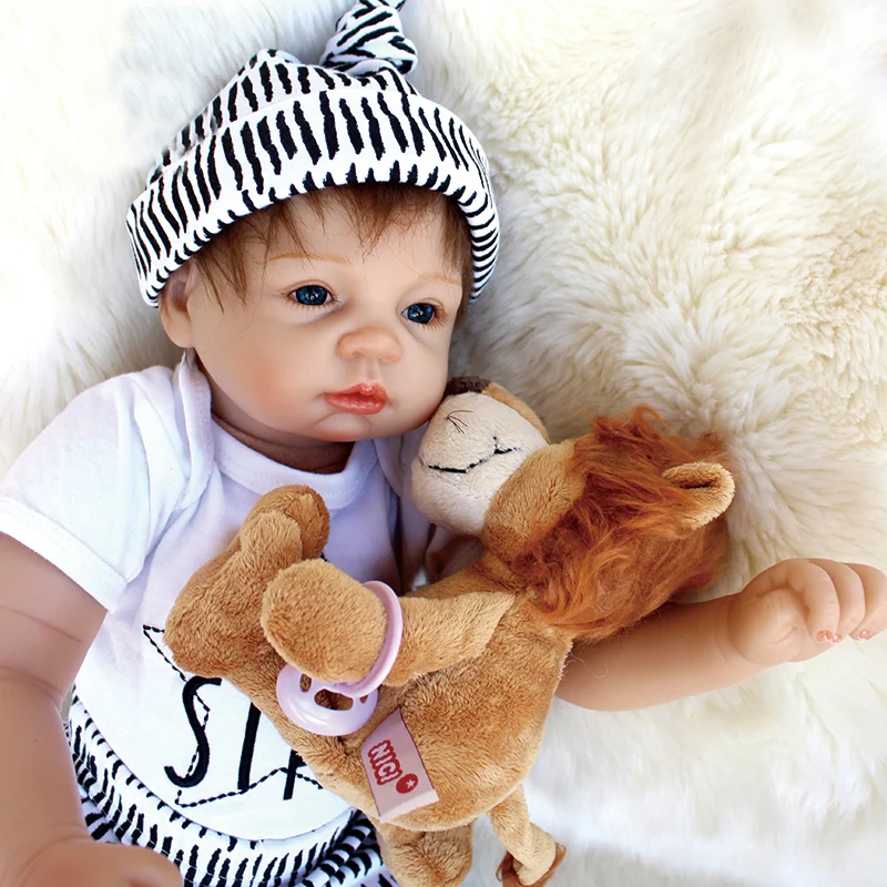 22"53cm Realistic silicone reborn baby boy dolls rooted hair soft cotton body monkey plush doll gift oyuncak bebek reborn
22"53cm Realistic silicone reborn baby boy dolls rooted hair soft cotton body monkey plush doll gift oyuncak bebek reborn