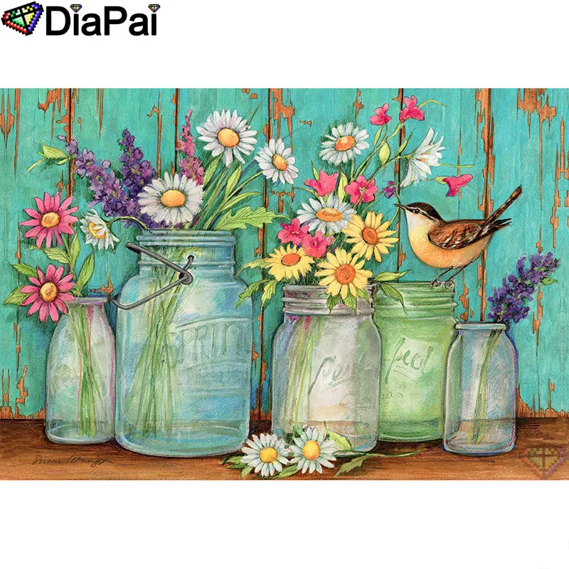 DIAPAI Diamond Painting 5D DIY 100% Full Square/Round Drill "Flower bird bottle" Diamond Embroidery Cross Stitch 3D Decor A18562
DIAPAI Diamond Painting 5D DIY 100% Full Square/Round Drill "Flower bird bottle" Diamond Embroidery Cross Stitch 3D Decor A18562