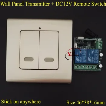 DC12V 2 Way Remote Switch Mini 2CH Relay Contact Receiver Transmitter Wall Panel Stick key champagne Color Smart Home Lamp Light
DC12V 2 Way Remote Switch Mini 2CH Relay Contact Receiver Transmitter Wall Panel Stick key champagne Color Smart Home Lamp Light