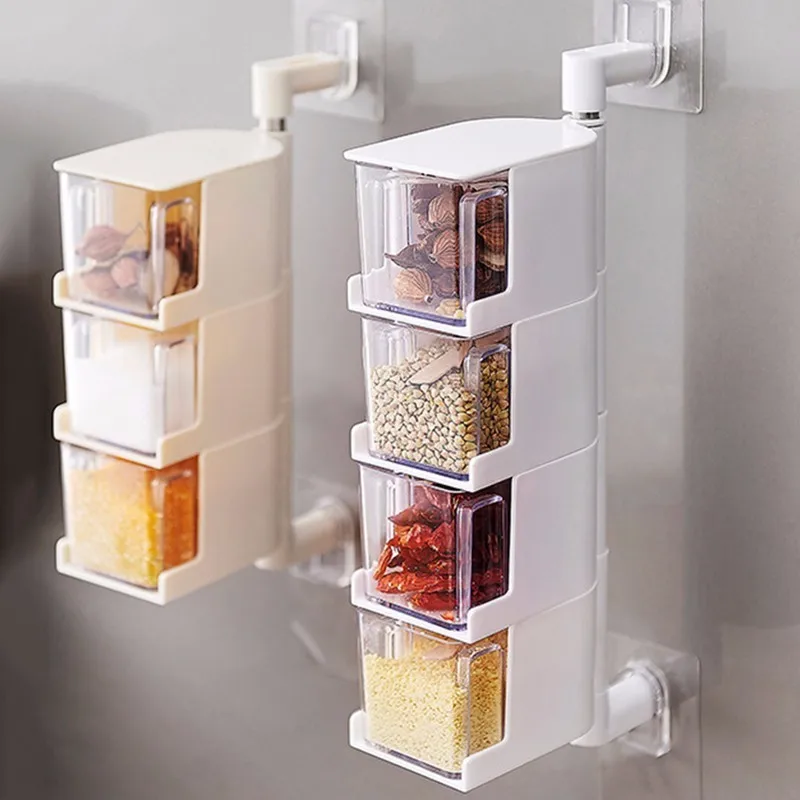Vintage Clear Rotatable Kitchen Seasoning Storage Container Rack Wall Plastic Transparent Set Spice Jar Organizer For Send Spoon
Vintage Clear Rotatable Kitchen Seasoning Storage Container Rack Wall Plastic Transparent Set Spice Jar Organizer For Send Spoon
