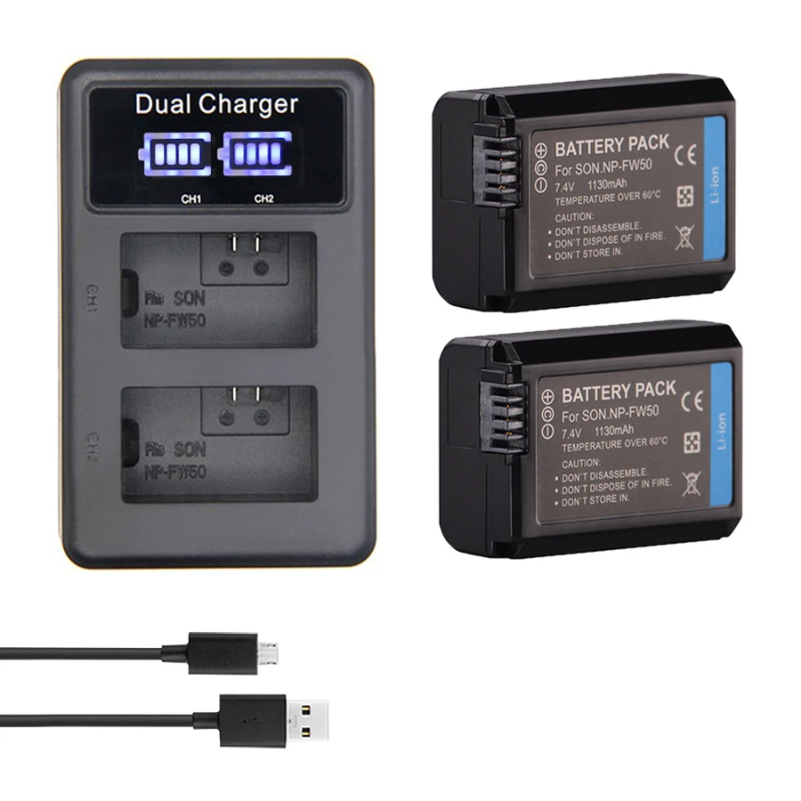 NP-FW50 NPFW50 NP FW50 Camera Battery + LCD USB Dual Charger for Sony Alpha a6500 a6300 a6000 a5000 a3000 NEX-3 a7R
NP-FW50 NPFW50 NP FW50 Camera Battery + LCD USB Dual Charger for Sony Alpha a6500 a6300 a6000 a5000 a3000 NEX-3 a7R