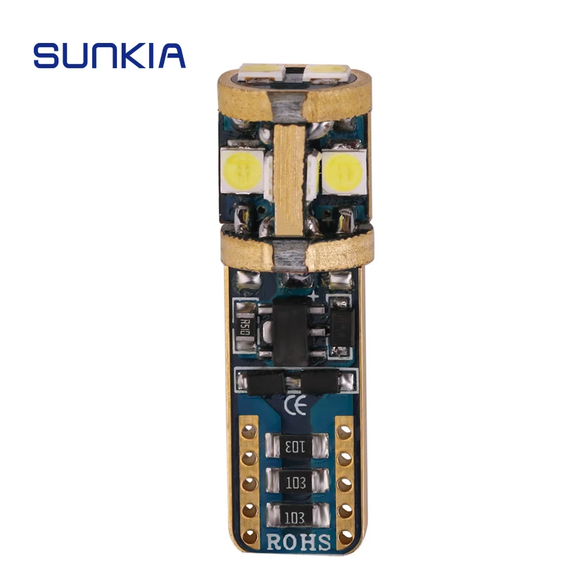 SUNKIA 1Pcs LED Lamp CANBUS Error Free LED Bulb White DC 12V W5W T10 3030 10SMD Car Styling
SUNKIA 1Pcs LED Lamp CANBUS Error Free LED Bulb White DC 12V W5W T10 3030 10SMD Car Styling
