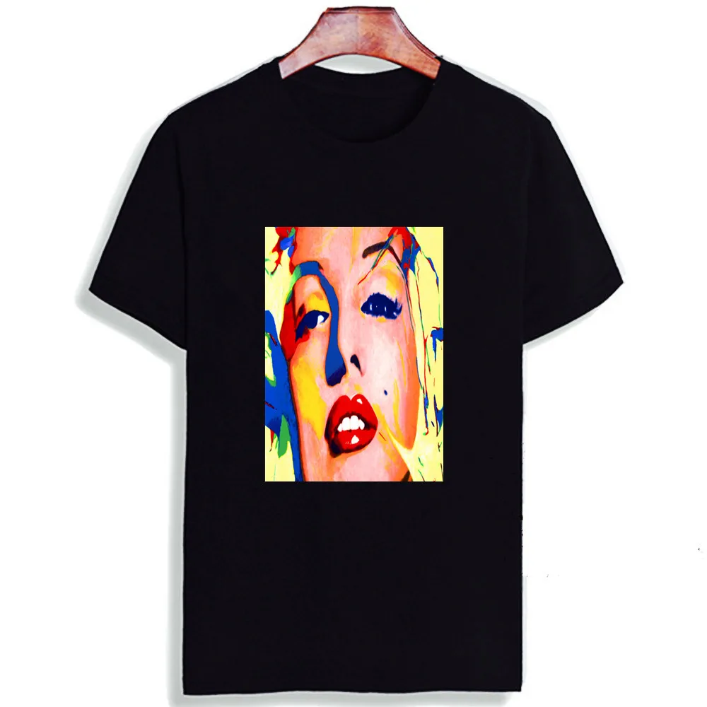 Fashion Short Sleeve T Shirt James Dean Marilyn Monroe Pop 100% Cotton Top Tees Women Casual O Neck T-Shirt Unisex Couple TShirt
Fashion Short Sleeve T Shirt James Dean Marilyn Monroe Pop 100% Cotton Top Tees Women Casual O Neck T-Shirt Unisex Couple TShirt