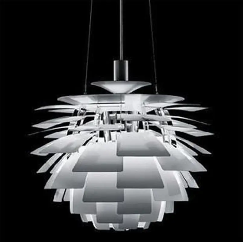 

38/48CM Poul Henningsen PH Artichoke Pendant Light Modern Aluminum Lamp Dining room Lighting Fixture Silver lamparas colgantes