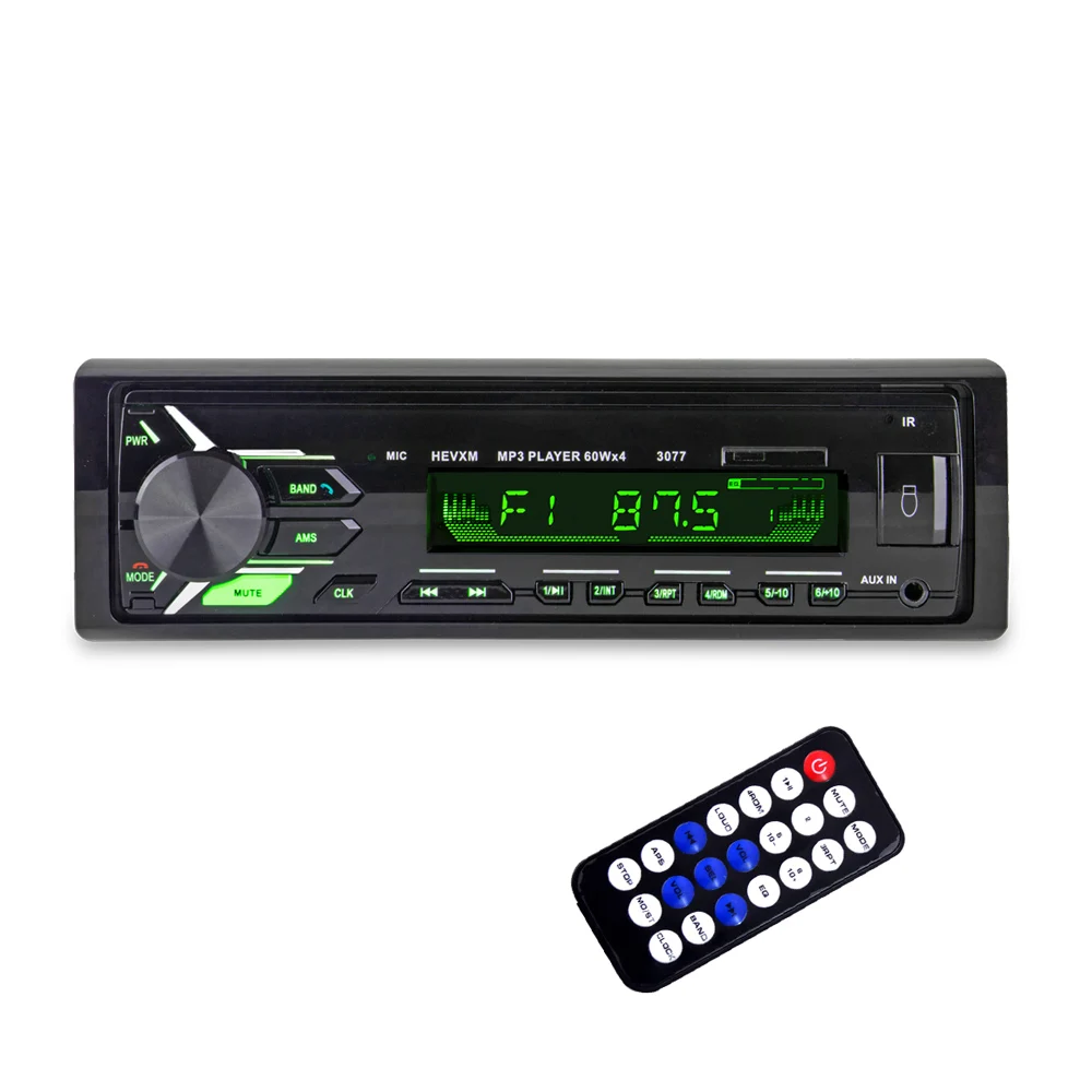 HEVXM 3077 Color Light MP3 Player BT Car MP3 Player Car Stereo Audio In-dash Single 1 Din FM Receiver Aux Input
HEVXM 3077 Color Light MP3 Player BT Car MP3 Player Car Stereo Audio In-dash Single 1 Din FM Receiver Aux Input